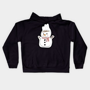 Snowman hot chocolate mug Kids Hoodie